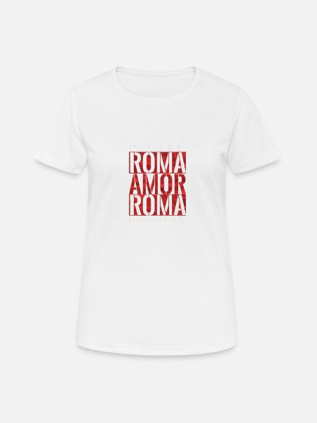 ROM LIEBE ROM - Frauen T-Shirt atmungsaktiv - Weiß