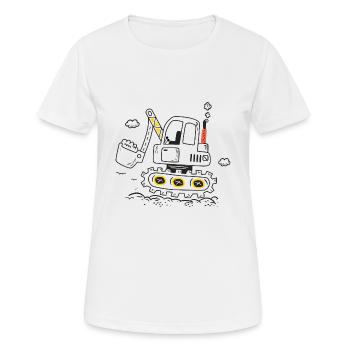 Bagger Humor-Standort - Frauen T-Shirt atmungsaktiv - Weiß - Vorne - AI Model Female 172 dark (172cm)