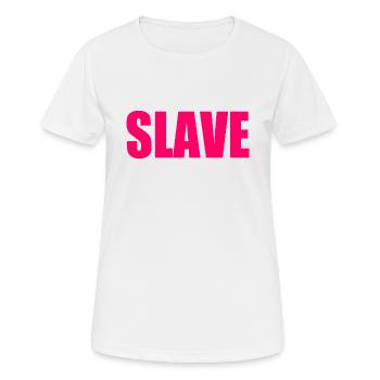 Slave - Frauen T-Shirt atmungsaktiv - Weiß - Vorne - AI Model Female 172 dark (172cm)