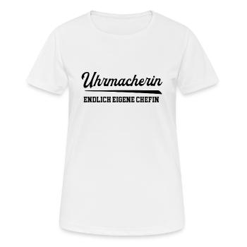 Uhrmacherin Chefin Selbstständigkeit Firma Gründen - Frauen T-Shirt atmungsaktiv - Weiß - Vorne - AI Model Female 172 dark (172cm)