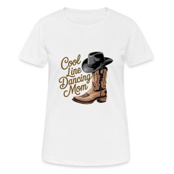 Danse en ligne cool maman femmes et danse en ligne - T-shirt respirant Femme - blanc - Devant - AI Model Female 172 dark (172cm)