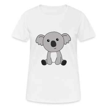 Koala animaux mignons pour les enfants mignons petits animaux - T-shirt respirant Femme - blanc - Devant - AI Model Female 172 dark (172cm)