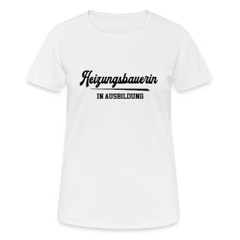 Heizungsbauerin in Ausbildung Heizungsbau Azubine - Frauen T-Shirt atmungsaktiv - Weiß - Vorne - AI Model Female 172 dark (172cm)