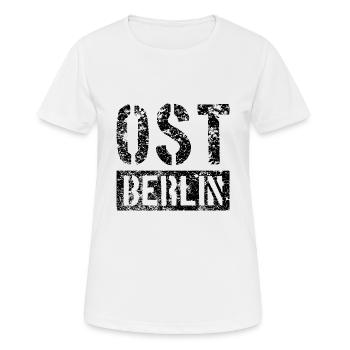 OST BERLIN OSTBERLIN OSSI - Frauen T-Shirt atmungsaktiv - Weiß - Vorne - AI Model Female 172 dark (172cm)