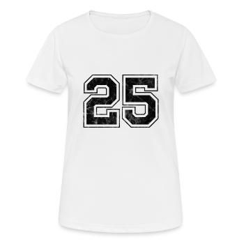 Anzahl 25 - Frauen T-Shirt atmungsaktiv - Weiß - Vorne - AI Model Female 172 dark (172cm)