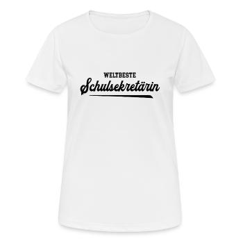 Weltbeste Schulsekretärin Beste Sekretärin Schule - Frauen T-Shirt atmungsaktiv - Weiß - Vorne - AI Model Female 172 dark (172cm)