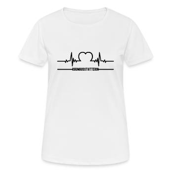 Herzschlag Raumausstatterin Herz Raumausstattung - Frauen T-Shirt atmungsaktiv - Weiß - Vorne - AI Model Female 172 dark (172cm)