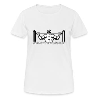 DESSINS STREET WORKOUT - T-shirt respirant Femme - blanc - Devant - AI Model Female 172 dark (172cm)