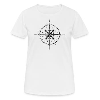 Boussole - T-shirt respirant Femme - blanc - Devant - AI Model Female 172 dark (172cm)