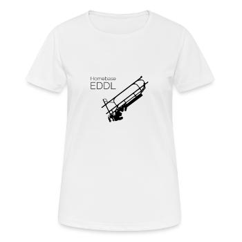 Flughafen Düsseldorf - Frauen T-Shirt atmungsaktiv - Weiß - Vorne - AI Model Female 172 dark (172cm)