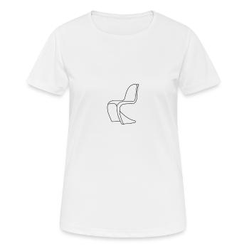 Vitra Chair - T-shirt respirant Femme - blanc - Devant - AI Model Female 172 dark (172cm)
