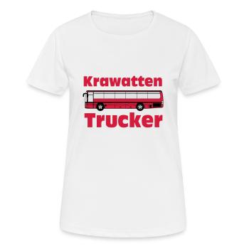 Busfahrer Bus Omnibus Krawatten Trucker (25) - Frauen T-Shirt atmungsaktiv - Weiß - Vorne - AI Model Female 172 dark (172cm)