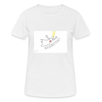 Seelenleicht - Frauen T-Shirt atmungsaktiv - Weiß - Vorne - AI Model Female 172 dark (172cm)