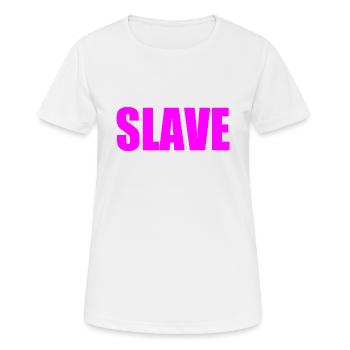 Slave - Frauen T-Shirt atmungsaktiv - Weiß - Vorne - AI Model Female 172 dark (172cm)