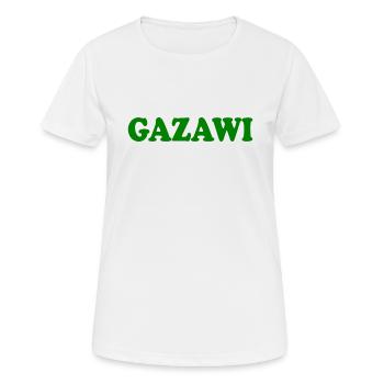 Gazawi gaza - T-shirt respirant Femme - blanc - Devant - AI Model Female 172 dark (172cm)