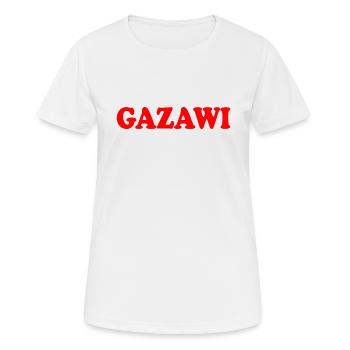 Gazawi gaza - T-shirt respirant Femme - blanc - Devant - AI Model Female 172 dark (172cm)