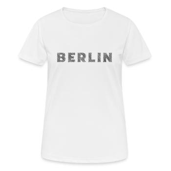 Berlin Lettre d’éclosion de la capitale allemande - T-shirt respirant Femme - blanc - Devant - AI Model Female 172 dark (172cm)