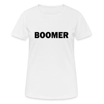 Boomer - Frauen T-Shirt atmungsaktiv - Weiß - Vorne - AI Model Female 172 dark (172cm)