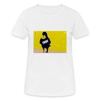 Der Rabe, der Dieb - Frauen T-Shirt atmungsaktiv - Weiß - Vorne - AI Model Female 172 dark (172cm)