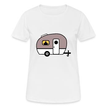 Caravane caravane Camping Camping Camper - T-shirt respirant Femme - blanc - Devant - AI Model Female 172 dark (172cm)