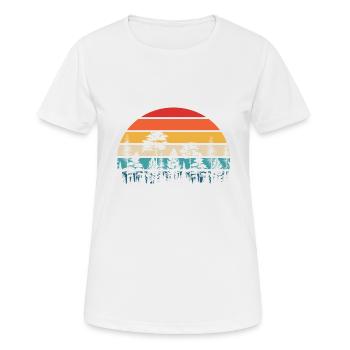 Forest Retro Vintage Forester Tree - Women's Breathable T-Shirt - white - Front - AI Model Female 172 dark (172cm)