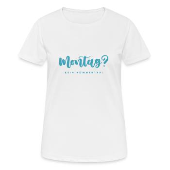Monday? - Women's Breathable T-Shirt - white - Front - AI Model Female 172 dark (172cm)