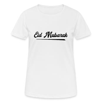 Eid Mubarak Kareem Fasten Islam Baba Ramadan - Frauen T-Shirt atmungsaktiv - Weiß - Vorne - AI Model Female 172 dark (172cm)