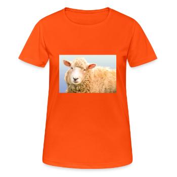 Sheep - Women's Breathable T-Shirt - neon orange - Front - AI Model Female 172 dark (172cm)
