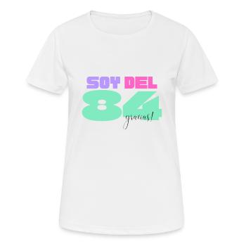 Ich komme aus '84 - Frauen T-Shirt atmungsaktiv - Weiß - Vorne - AI Model Female 172 dark (172cm)
