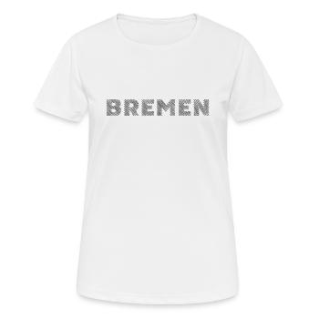 Bremen Germany Hanseatic City Hatching lettering - Women's Breathable T-Shirt - white - Front - AI Model Female 172 dark (172cm)