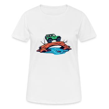 Véhicules tout-terrain - T-shirt respirant Femme - blanc - Devant - AI Model Female 172 dark (172cm)