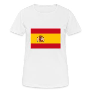Espagne - T-shirt respirant Femme - blanc - Devant - AI Model Female 172 dark (172cm)