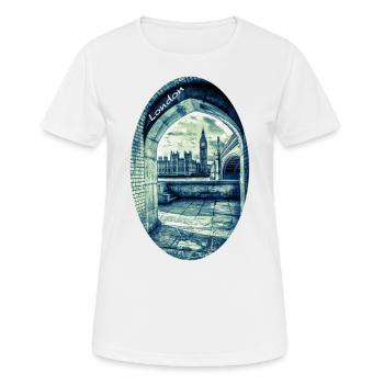 Londres, le Palais de Westminster et Big Ben - T-shirt respirant Femme - blanc - Devant - AI Model Female 172 dark (172cm)