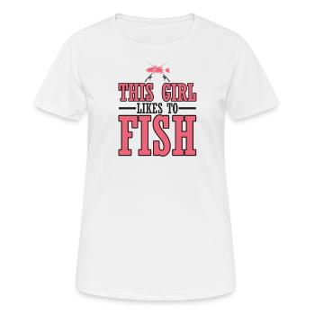 Fishing fishing funny saying gift idea - Women's Breathable T-Shirt - white - Front - AI Model Female 172 dark (172cm)