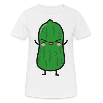 Saure Gurke Lustig Kawaii - Frauen T-Shirt atmungsaktiv - Weiß - Vorne - AI Model Female 172 dark (172cm)
