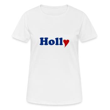 Holly mit Herz - Frauen T-Shirt atmungsaktiv - Weiß - Vorne - AI Model Female 172 dark (172cm)