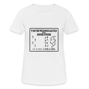 FORTBEWEGUNGSARTEN BEI DER BUNDESWEHR BUND - Frauen T-Shirt atmungsaktiv - Weiß - Vorne - AI Model Female 172 dark (172cm)