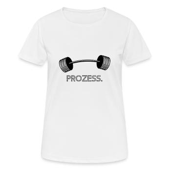 Gym Fitness Process - Women's Breathable T-Shirt - white - Front - AI Model Female 172 dark (172cm)