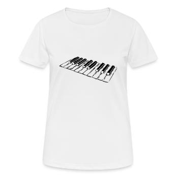Piano, piano, clavier - T-shirt respirant Femme - blanc - Devant - AI Model Female 172 dark (172cm)