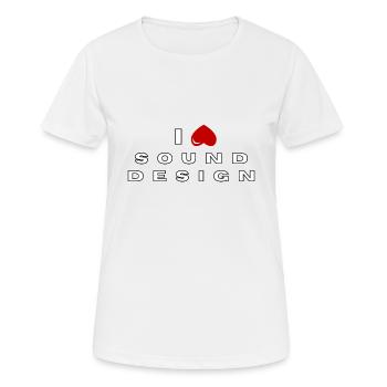 Je déteste le design sonore - T-shirt respirant Femme - blanc - Devant - AI Model Female 172 dark (172cm)