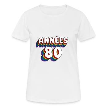 ACHTZIGER!!! - Frauen T-Shirt atmungsaktiv - Weiß - Vorne - AI Model Female 172 dark (172cm)