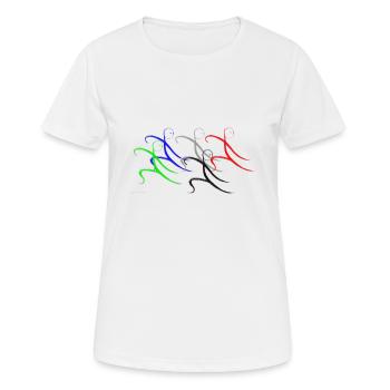 Tai Chi Gruppe - Frauen T-Shirt atmungsaktiv - Weiß - Vorne - AI Model Female 172 dark (172cm)