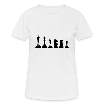Schach - Frauen T-Shirt atmungsaktiv - Weiß - Vorne - AI Model Female 172 dark (172cm)