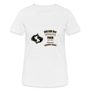 Sternzeichen Fisch Spruch - Frauen T-Shirt atmungsaktiv - Weiß - Vorne - AI Model Female 172 dark (172cm)