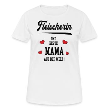 Beste Mama Fleischerin Muttertag Geburtstag Mutter - Frauen T-Shirt atmungsaktiv - Weiß - Vorne - AI Model Female 172 dark (172cm)