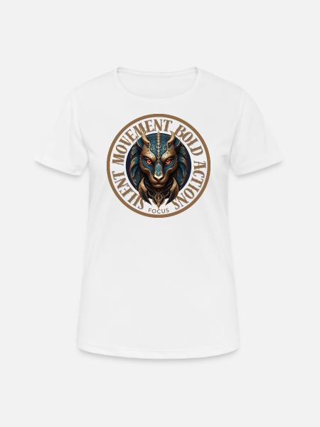Silent Movement, Bold Actions - Frauen T-Shirt atmungsaktiv - Weiß