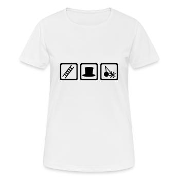 Schornsteinfeger - Frauen T-Shirt atmungsaktiv - Weiß - Vorne - AI Model Female 172 dark (172cm)
