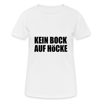 kein bock auf höcke - Frauen T-Shirt atmungsaktiv - Weiß - Vorne - AI Model Female 172 dark (172cm)