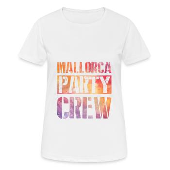 Mallorca Party Crew - T-shirt respirant Femme - blanc - Devant - AI Model Female 172 dark (172cm)