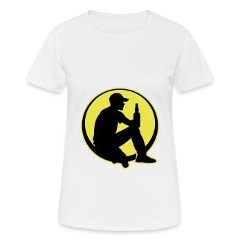 Bouteille de bière Boire - T-shirt respirant Femme - blanc - Devant - AI Model Female 172 dark (172cm)
